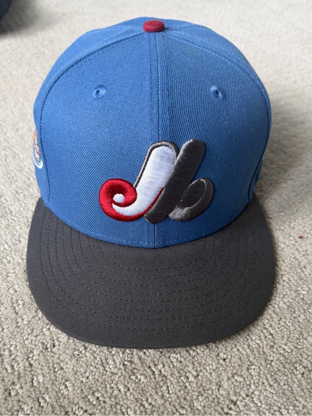 New Era Blue and Black 59FIFTY Fitted Cap with Red Accent